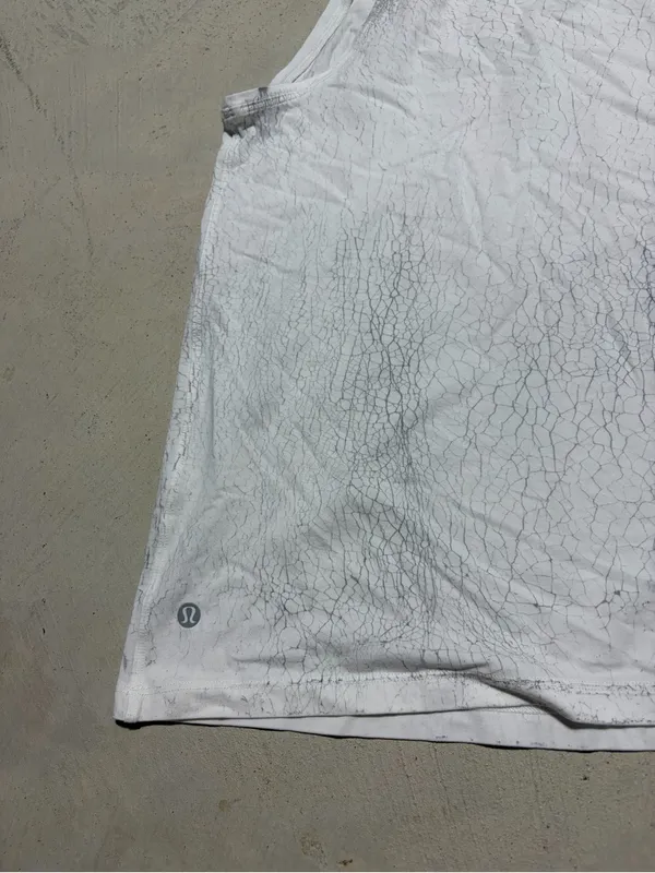 Lululemon White grey Sleeveless Muscle Tank Top - Image 6