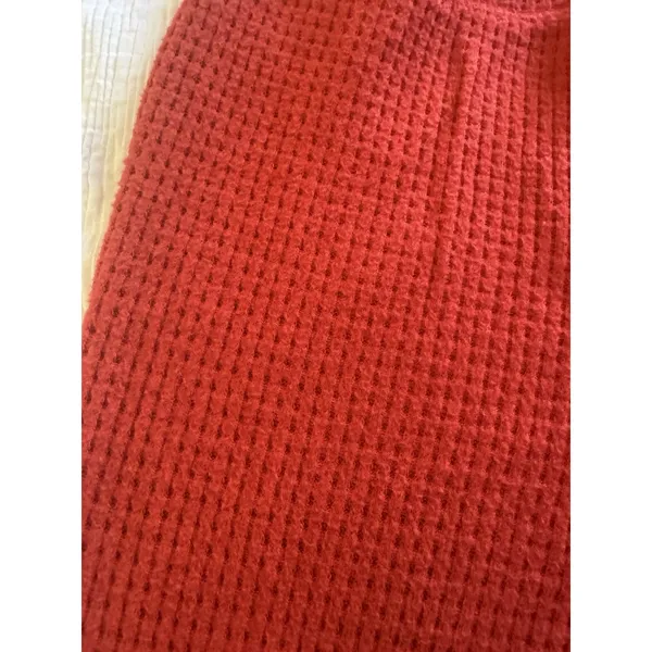 Aerie Red Waffle Knit Lounge Pajama Pants Cozy Holiday Jogger Leggings - Image 6