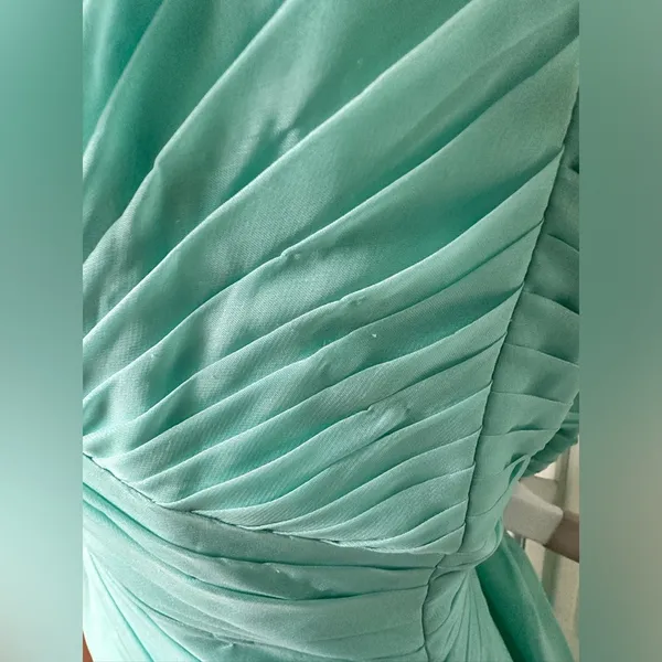 Size 8 19630 Light Mint Pastel Dress Gown Slit Prom Pageant - Image 5