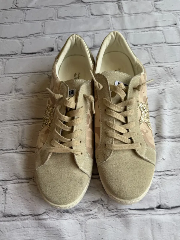 Vintage Havana Bianca Light Camo Multi Size 10 Cute Sneakers Gold Sparkle Star - Image 2