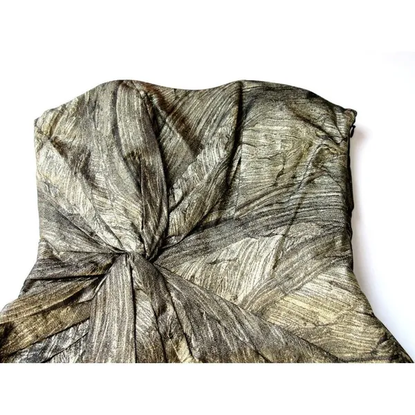 COPY - NWT Haute Hippie Metallic Gold & Black Twist Front Strapless Mini Dress … - Image 8