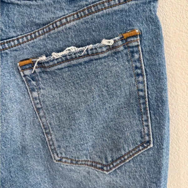 Abercrombie High Rise Mom Short - Blue Denim - Image 8