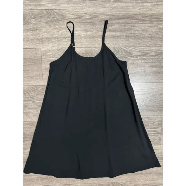 Wild Fable Slip Mini Dress XS Ebony Black Rayon Scoop Back Adjustable Gothic - Image 11