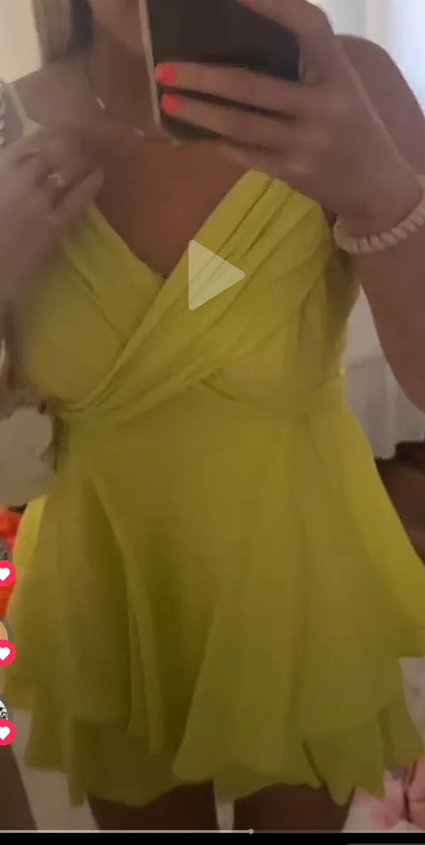 DO+BE bright yellow/green romper looks like a dress - Image 3
