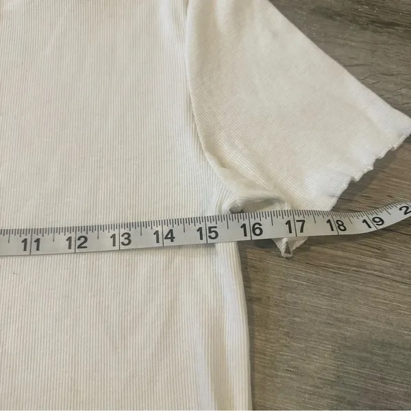 Grayson Collective Social Peanuts Snoopy White Ribbed Cropped T-Shirt Medium NWT - Image 5