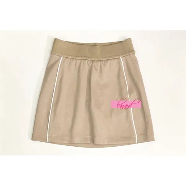Spanx AirEssentials Pique Skort Ashwood Tan High-Rise Waist Shaping Piping Skirt - Image 7