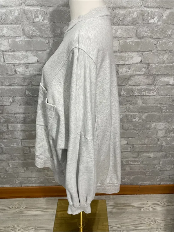 Nap Women's Relaxed Light Gray Crewneck Sweatshirt - Image 4