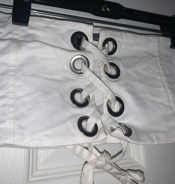 Zara Laced White Crop Top - Image 3