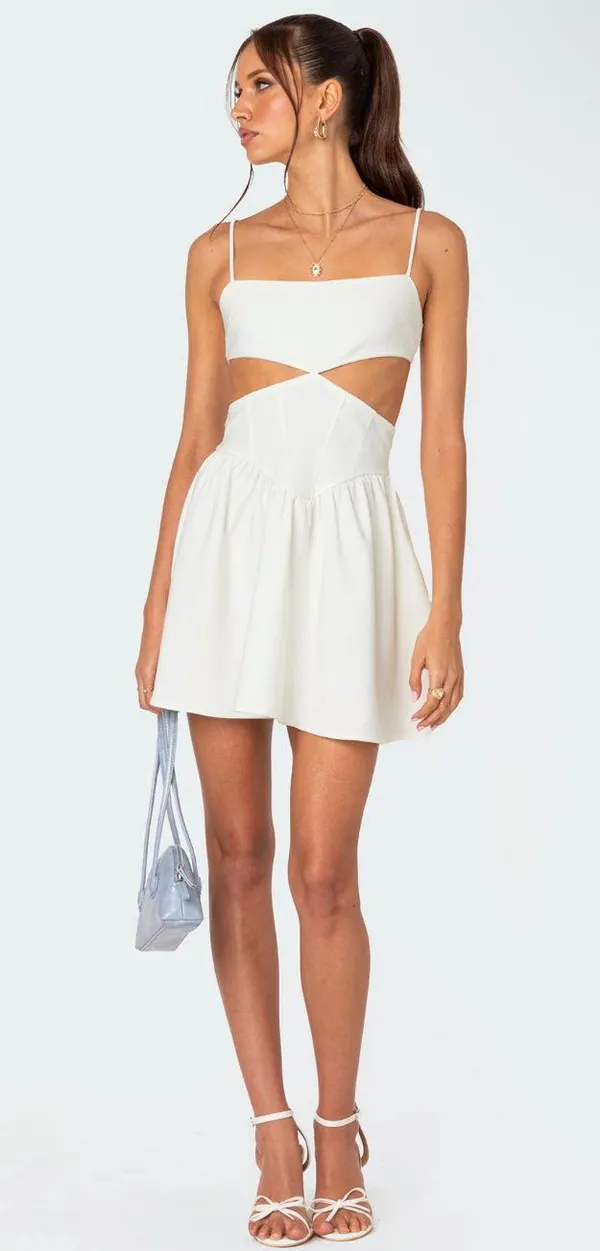Edikted Mini Dress White - Image 2