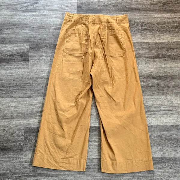 Maeve The Colette Cropped Wide Leg Pants in Mustard Yellow Size 34 High rise - Image 2