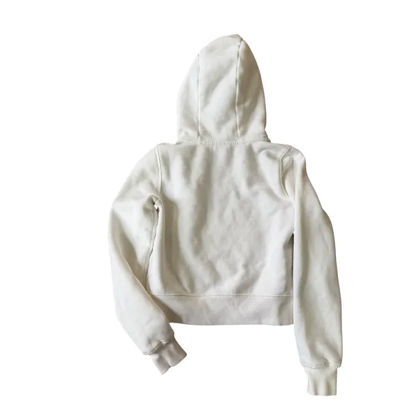 TNA Aritzia Sweatfleece Cozy Fleece Pullover Hoodie White Womens Small‎ - Image 2