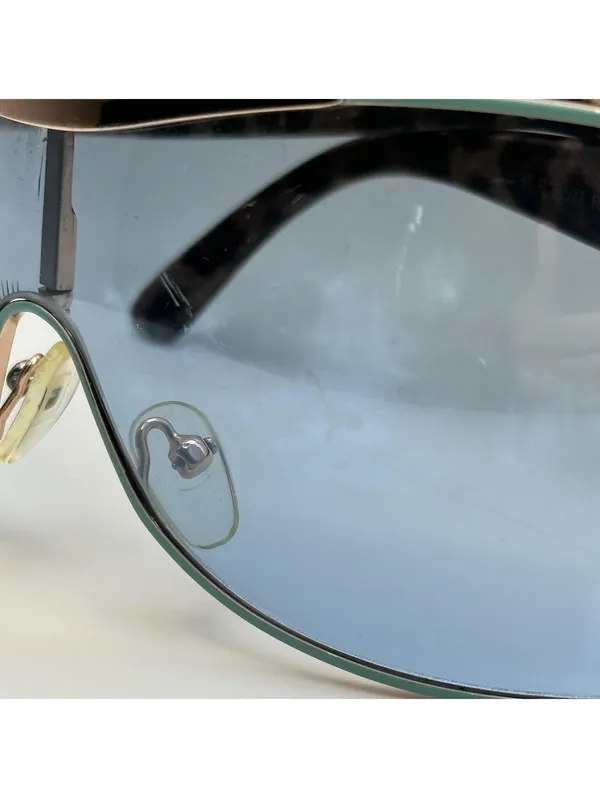 Rocawear Shield Sunglasses Blue Lenses Tortoise Arms - Image 12