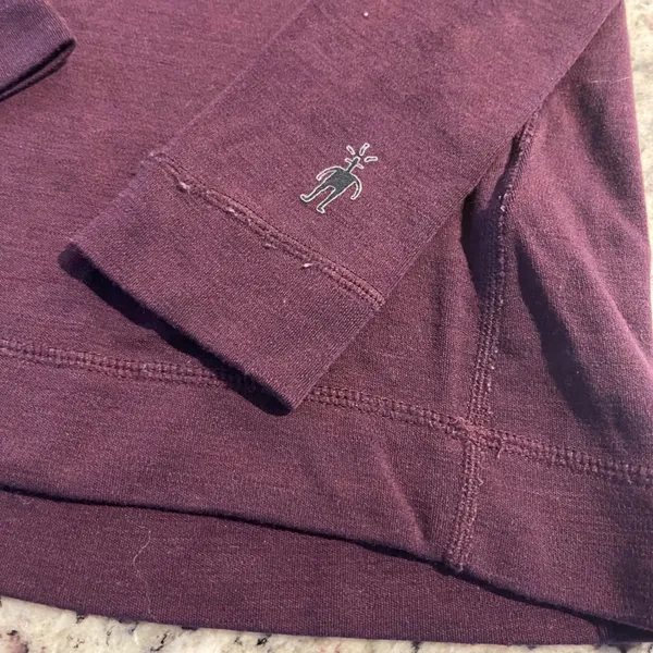 Smartwool Base Layer Top Wmn S Plum Merino Wool‎ Quarter Zip Gorpcore Activewear - Image 4