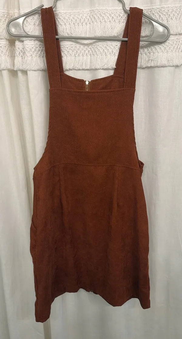 Shein Corduroy Overall Dress Pocket Front - Image 3