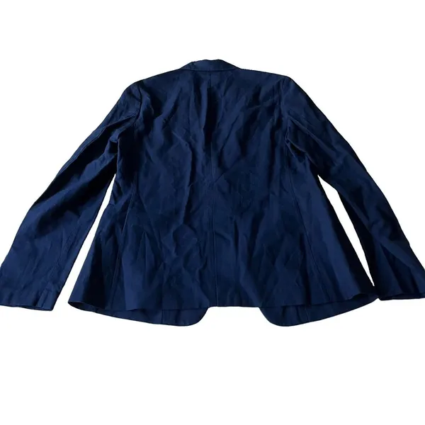 Uniqlo x Comptoir des Cotonniers Navy Linen Blend Blazer Jacket XS - Image 3