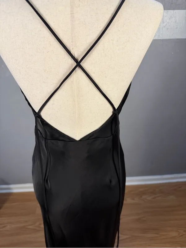 Hello Molly Black Cowl Neck Maxi Slip Dress - Image 5