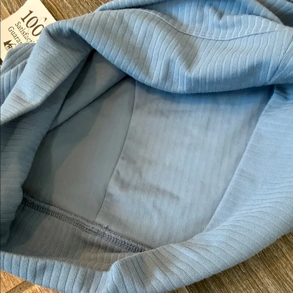 NEW! REI Co op Light Blue Ribbed Scoop Neck Crop lined Tank soft size XS - Image 4