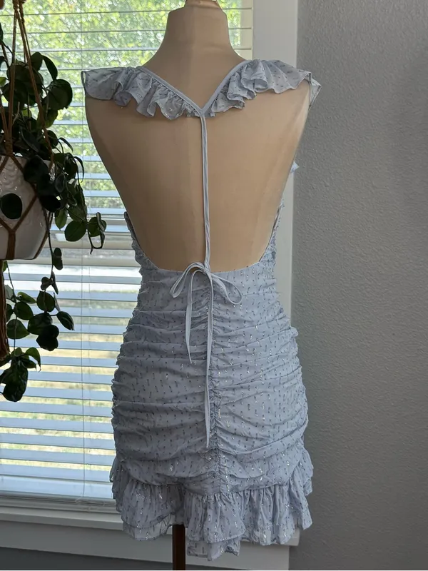For Love & Lemons Chantal Clip Dot Mini Dress Size Small - Image 5