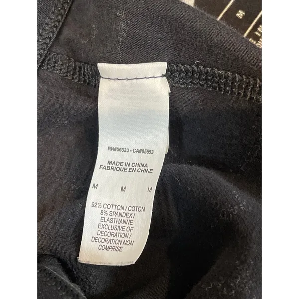 Nike Leggings Size M Black Cotton Logo Detail Mid Rise Stretch Athletic - Image 8