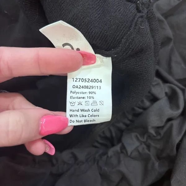Commense Size M Midi Dress Black Sleeveless Bubble Hem Minimalist Cocktail - Image 5