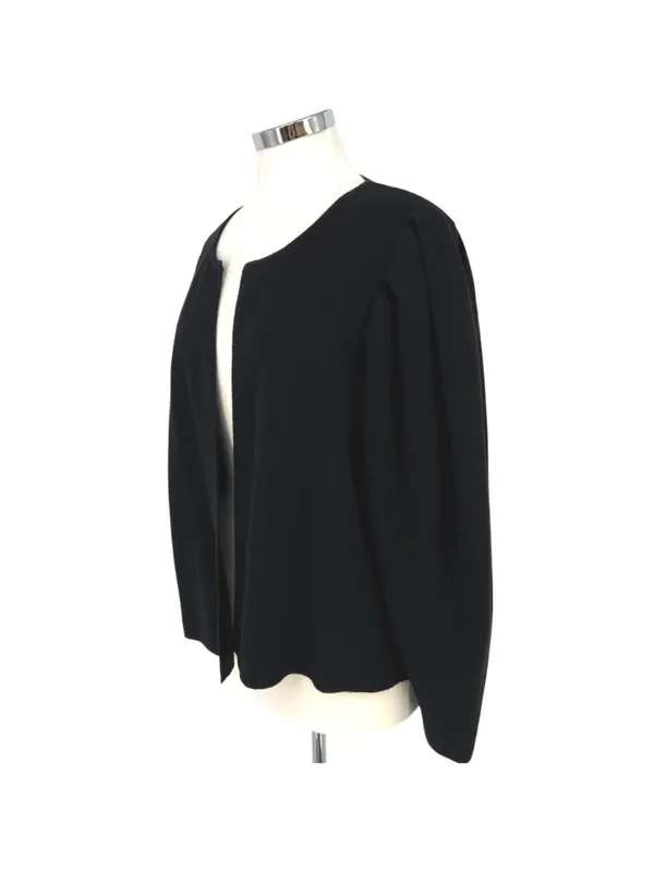 Express Black Puff Sleeve Open Cardigan Sweater Minimalist Quiet Luxury Size XL - Image 4