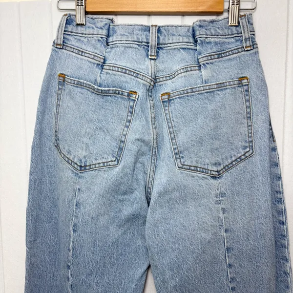 Abercrombie & Fitch High Rise The 90s Light Blue Jeans Curve love‎ Size 27 /4R - Image 4