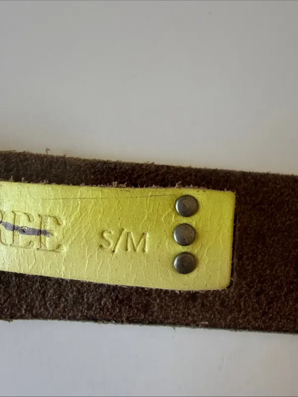 We The Free buff leather Jona belt, yellow, size S/M - Image 6