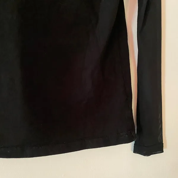 Dolls Kill Hello Kitty Friends Black Doomed Egg Long Sleeve Sheer Sleeve Small - Image 6