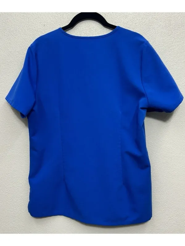 FIGS Caterina One-Pocket Scrub Top Women's Medium Blue Flawed READ - Image 3