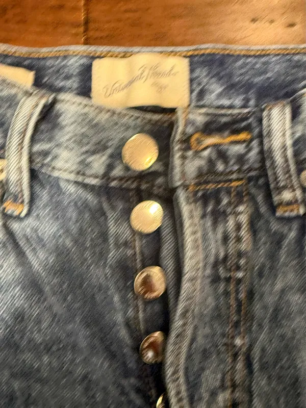 Extra baggy blue denim jeans with button fly #freepeople #denim - Image 5