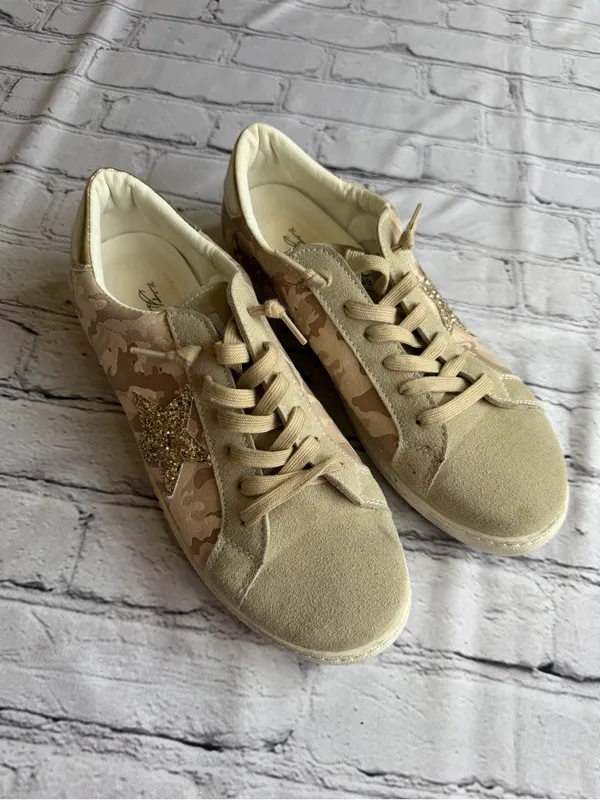 Vintage Havana Bianca Light Camo Multi Size 10 Cute Sneakers Gold Sparkle Star - Image 3