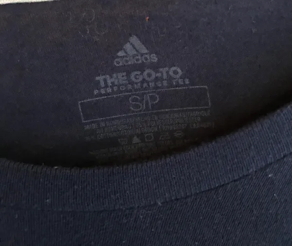 Adidas NAVY BLUE  SPELLOUT LOGO GRAPHIC TEE BASIC CLOSET ESSENTIAL - Image 3