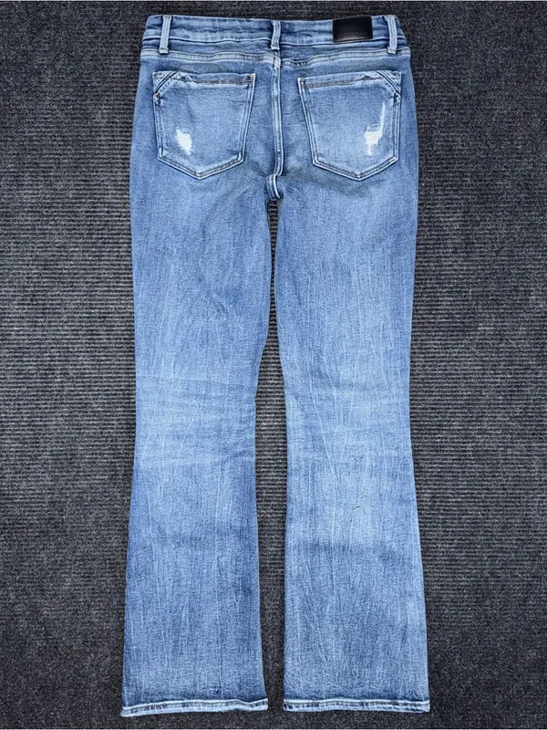 Buckle Black Fit No 53 Bootcut Stretch Jeans Distressed Sz 29 x 34 LONG BBW5514L - Image 2