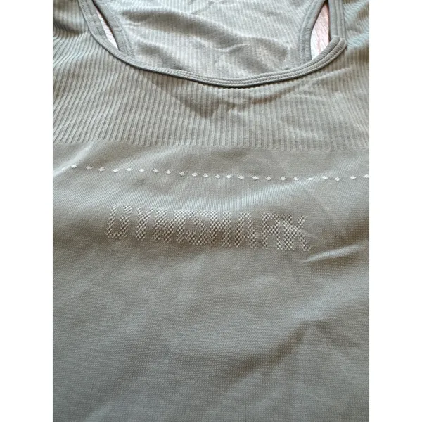 Gymshark Racerback Tank Top Womens M Sage Green Seamless Activewear Workout - Image 2