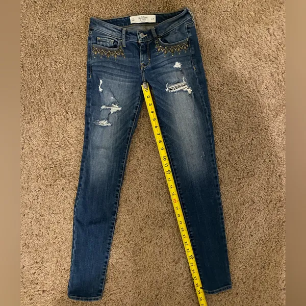 Abercrombie & Fitch Distressed Womens jeans size 0 / W25 - Image 9