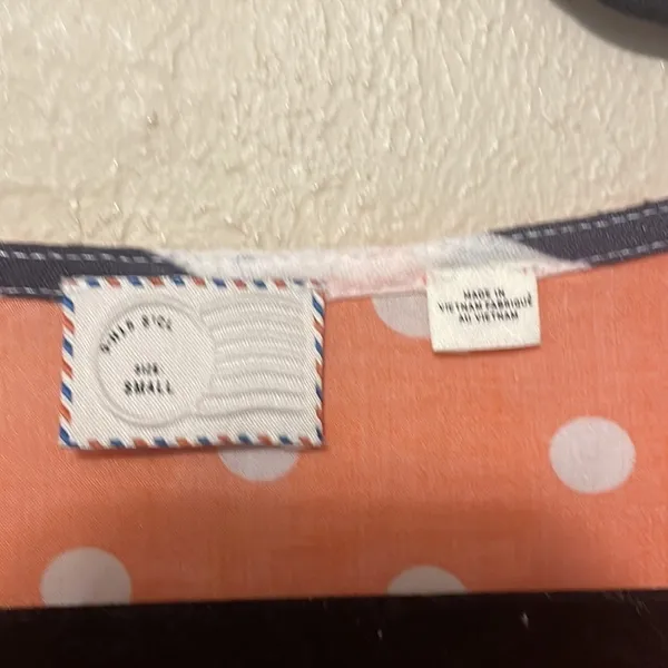 Postmark‎ Anthropologie Polka Dot Striped Blouse Size Small - Image 4