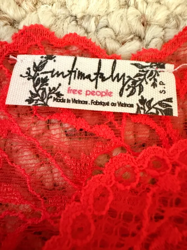 NWT Free People Intimately Lacey Essential Cami Red Lace Coquette Y2K Small - Image 5