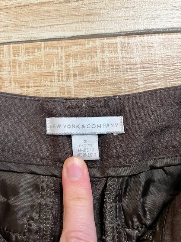Womens New York & Company Brown Dress Pants - 2 Petite - Image 7