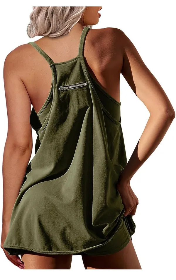 Athletic Dress With Romper - Image 2