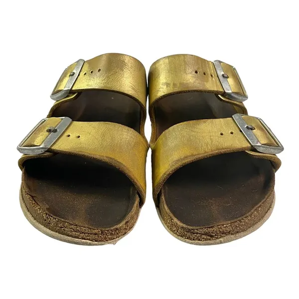 Birkenstock Arizona Gold Sandals 38 Womens‎ 7 has some wear - Image 3