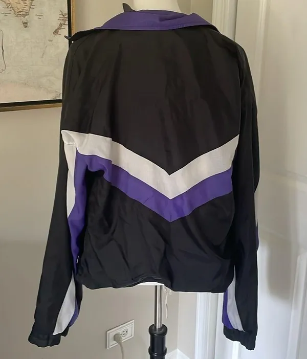 Coolest One of a Kind Nylon USA Olympics Purple Windbreaker Zip Up Jacket - Image 6