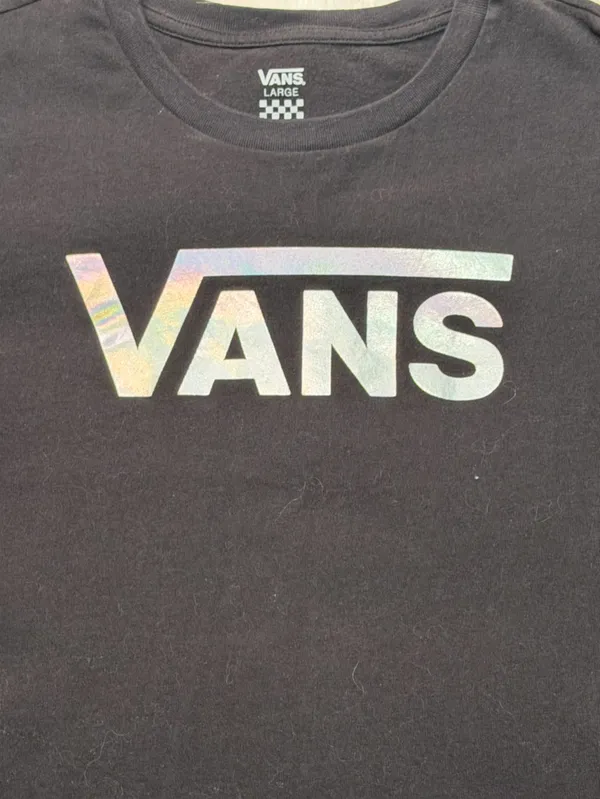 Vans Classic Holographic Logo Short Sleeve T-Shirt Size Large - Image 4