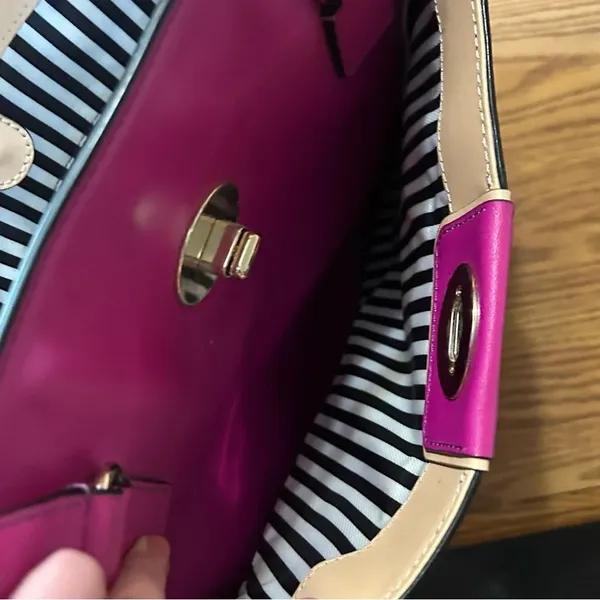 Kate Spade Hampton Road Leather Berry Pink Structured Tote 16"x14”x5” Large - Image 10