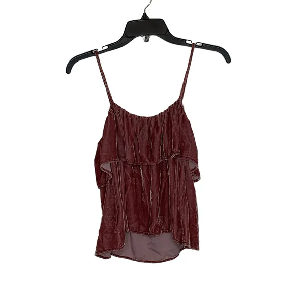 Madewell‎ Womens Spaghetti Strap Tank Top Size XXS Silk Blend Velour Tiered - Image 6
