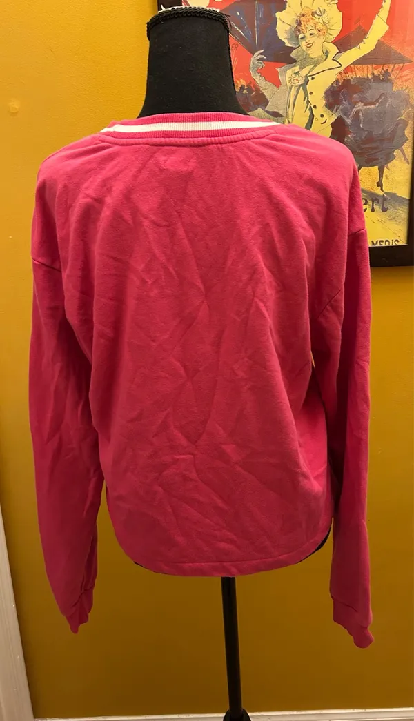 Guess Rasberry Logo Pullover Sweatshirt Size Large  - Image 2