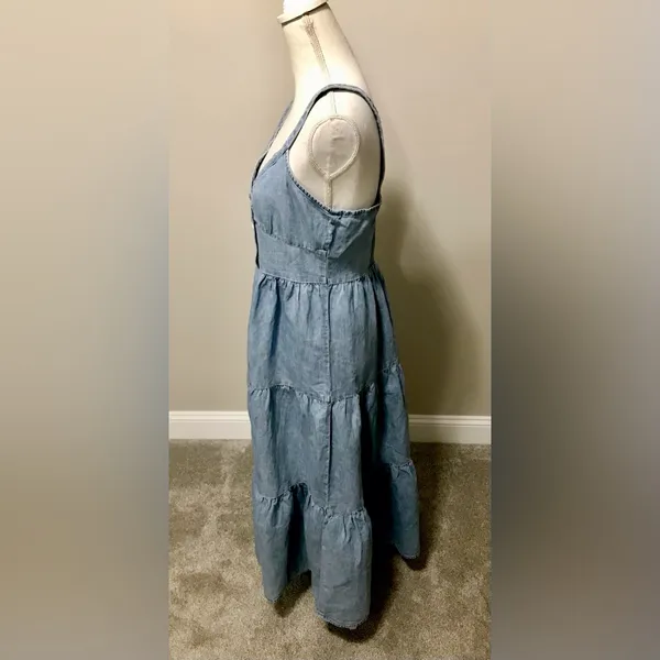 NWT Levi’s Sabine denim tiered Prairie dress - Image 6