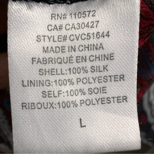 Twelfth Street By Cynthia Vincent‎ Peasant Blouse Silk Long Sleeve Size Sz L - Image 11
