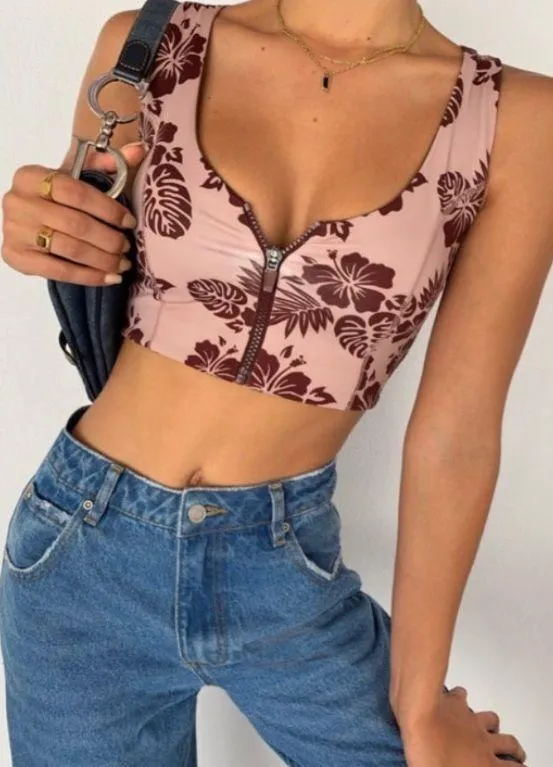 Tiger Mist Floral Ruched Set - Image 3