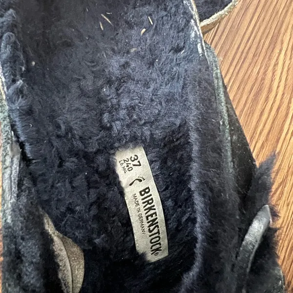 Birkenstock Black Arizona Shearling Sandals Size 6 US $160 - Image 7