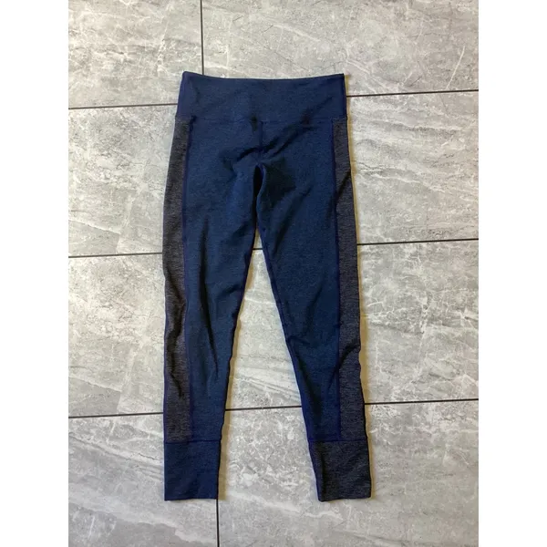 Vuori Womens Small Blue Heather Colorblock High Rise Performance Leggings Yoga - Image 4